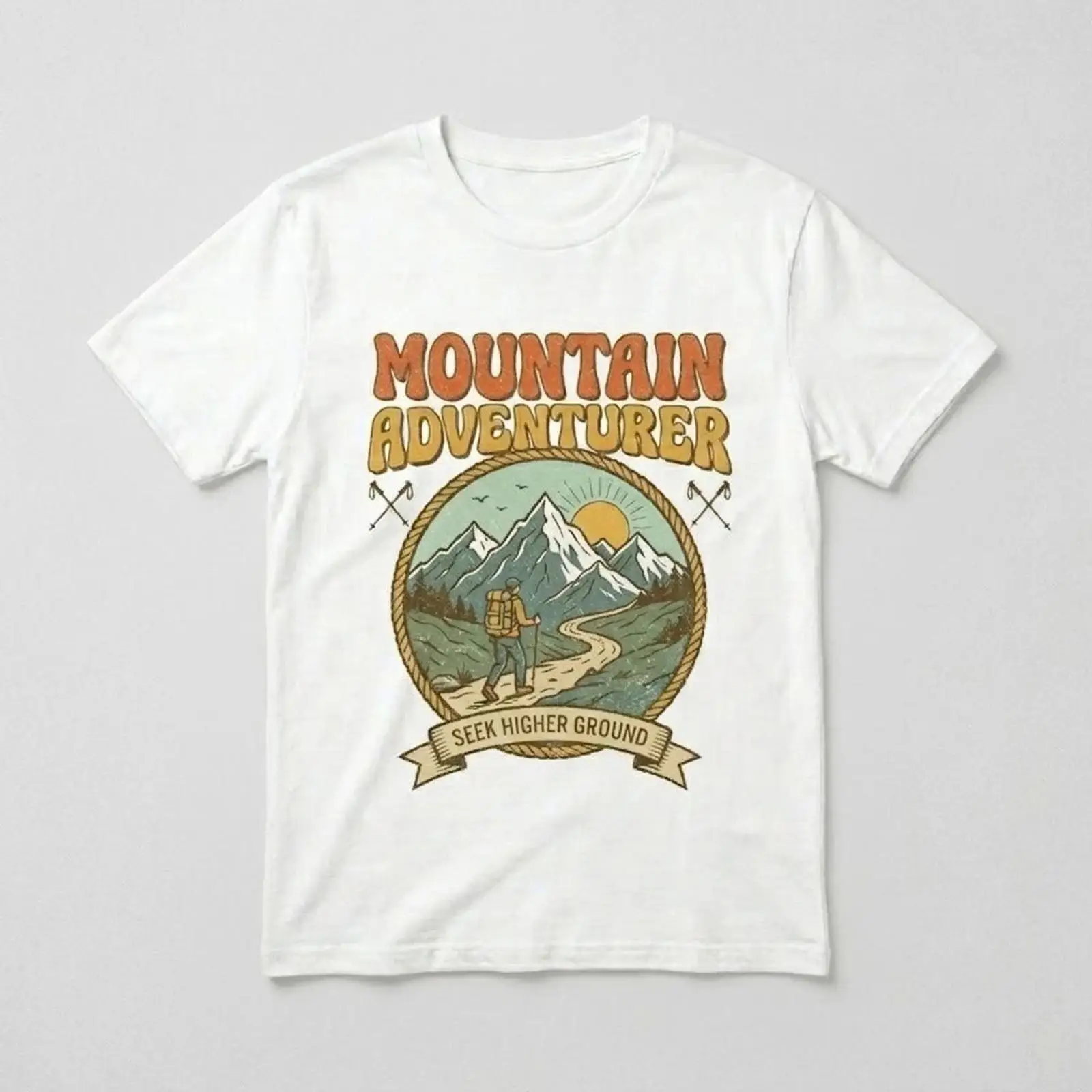 Outdoor Adventure Wear - ヴィンテージ マウンテン アドベンチャラー Tシャツ レトロ ハイキング