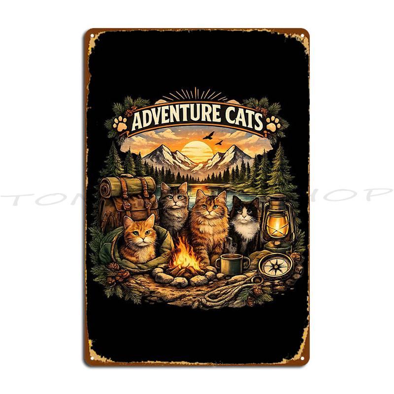 冒険好きな猫たち かわいい猫好き向け アウトドアメタルプラー - Outdoor Adventure Cinema のレビューと価格