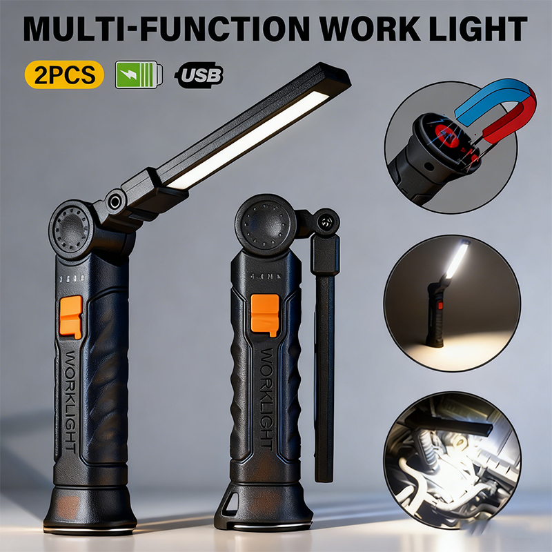 ポータブル COB LED 懐中電灯 USB 充電式ワークラ - Outdoor Adventure Trips のレビューと価格