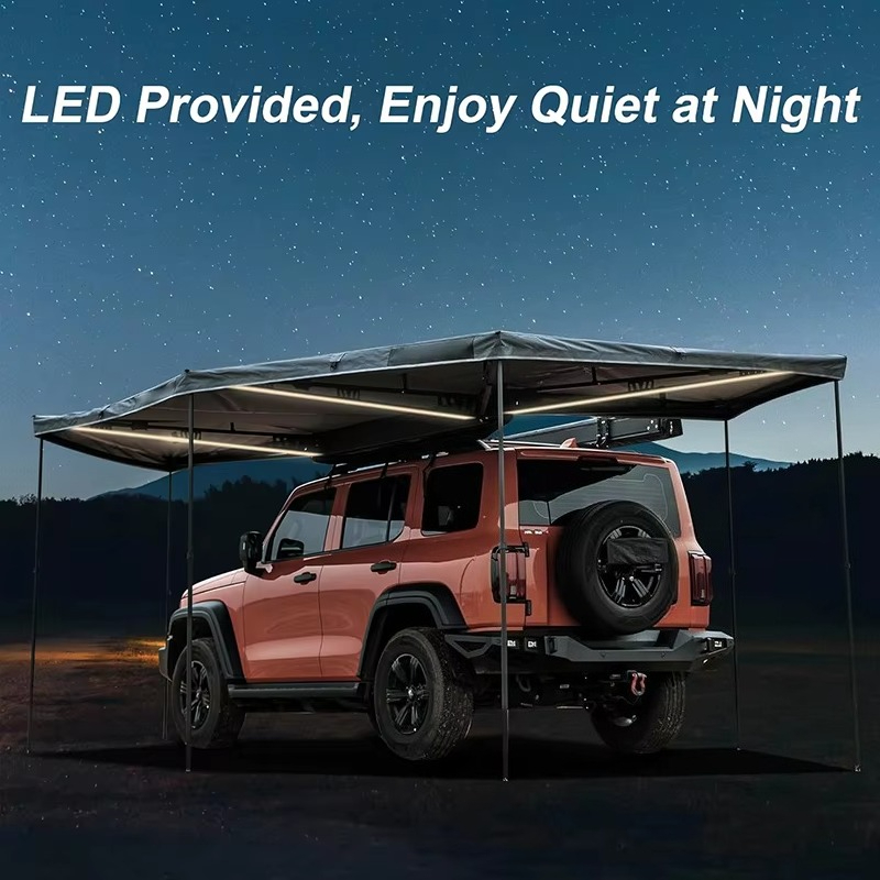 車用ルーフトップテント、270度拡張ルーフラックとオーニング - Outdoor Adventure Degree のレビューと価格