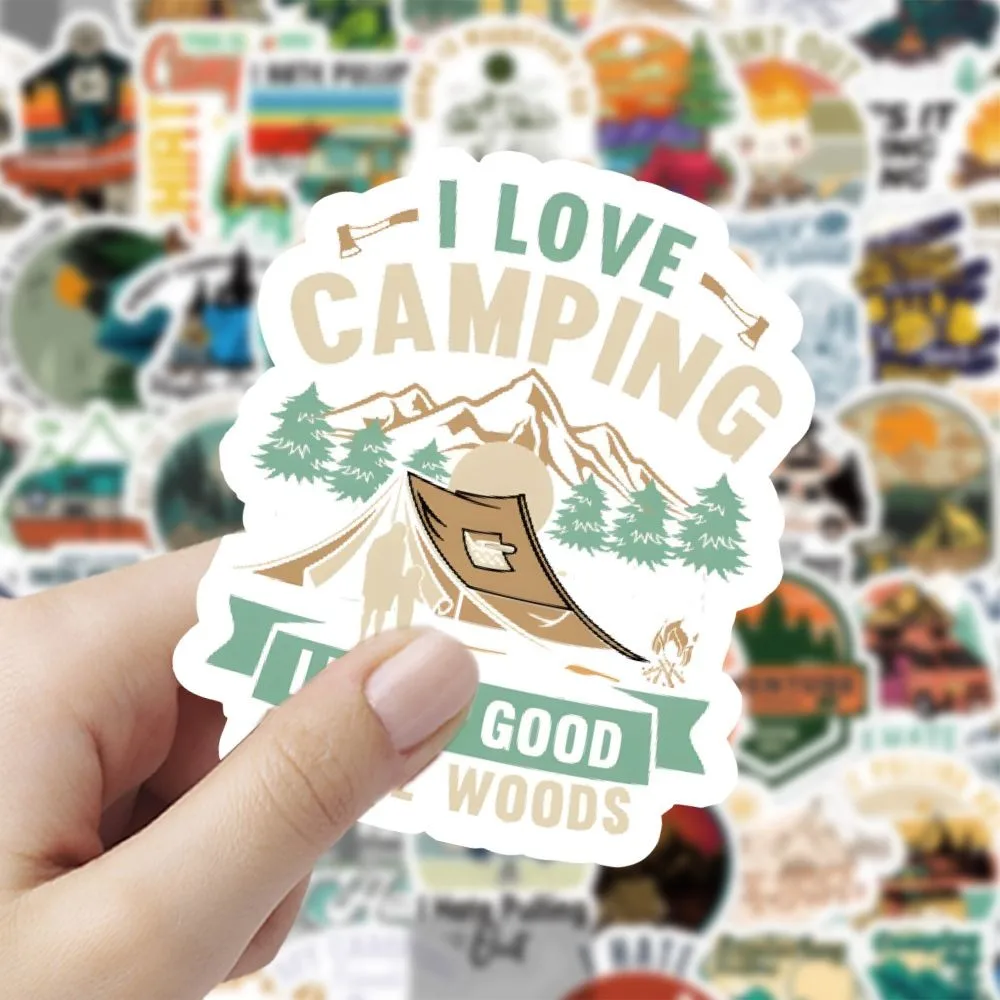 60 個のアウトドア キャンプ スタイル A ステッカー セ - Outdoor Adventure Store のレビューと価格